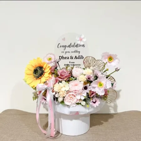 Bloom Box Akrilik Ucapan Wedding Jombang Kota